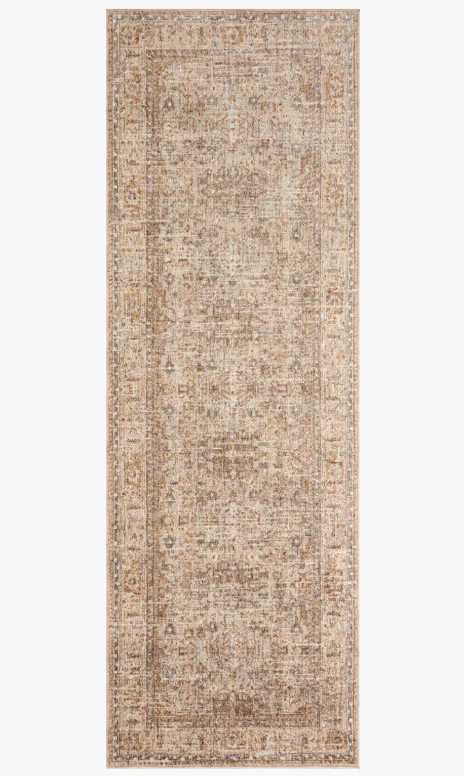 Blake Oatmeal & Spice Area Rug - Soft Neutral Bohemian Throw Rug for Living Room, Bedroom, or Nursery - Cozy Home Decor Accent
