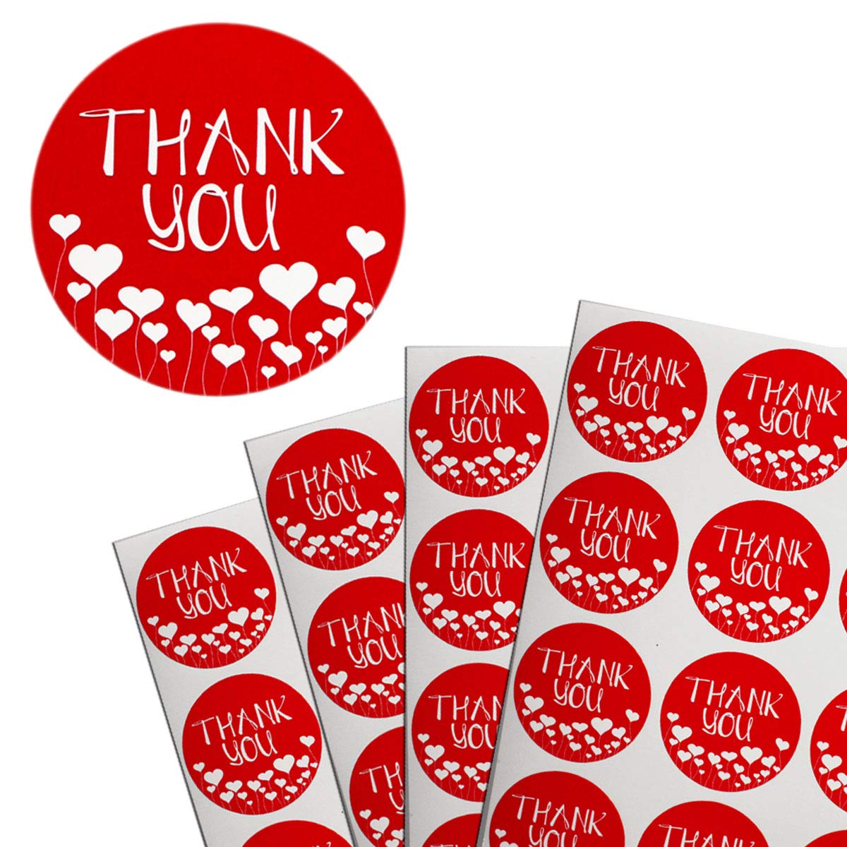 Royal Green 1.5 Inch (38mm) Round Dot Stickers - 60 Pack Thank You Labels for Gift Wrapping, Party Favors, Wedding Decorations & Craft Projects