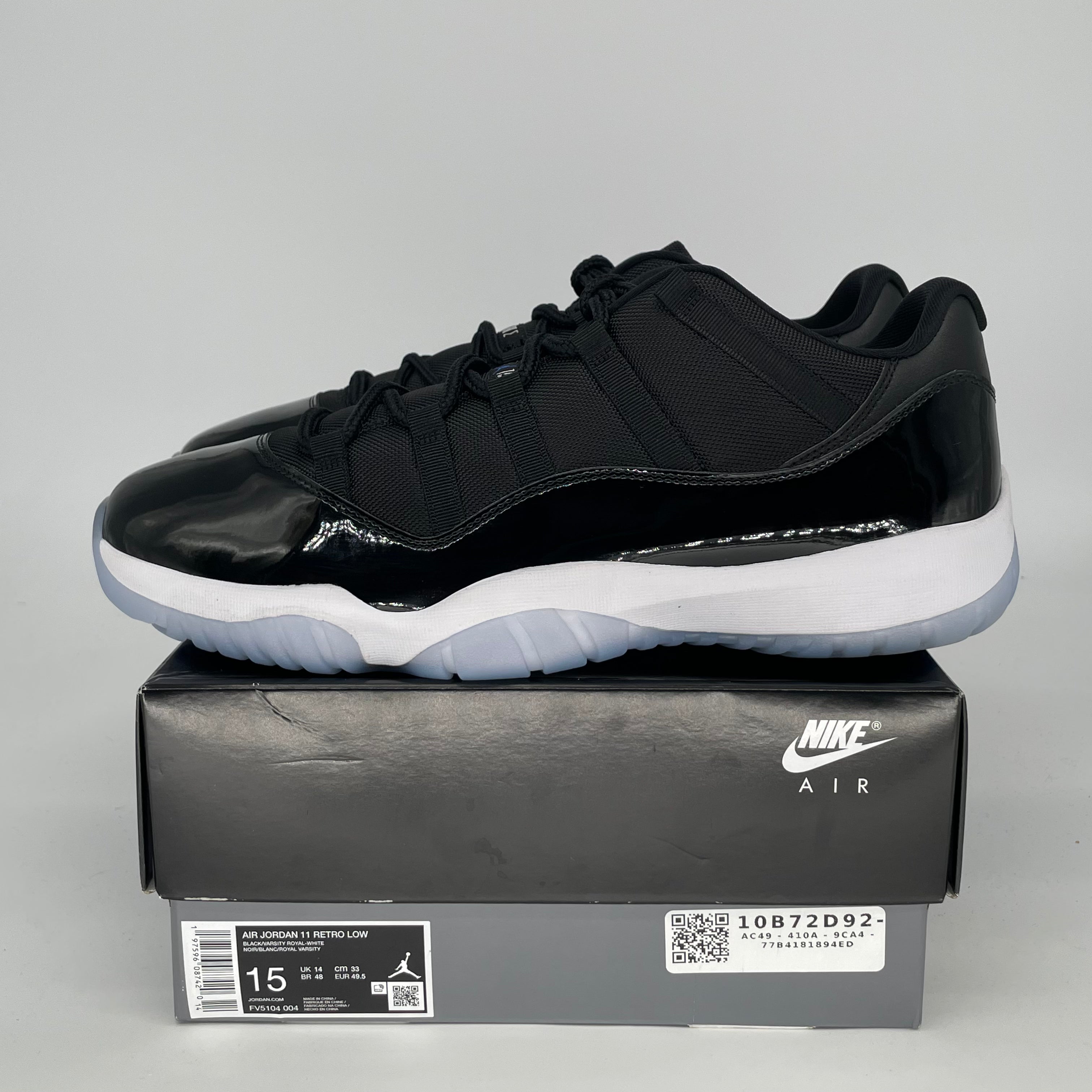 Original Air Jordan 11 Low Space Jam Basketball Shoes - Men's Size 15 (FV5104-004) | Retro Sneakers for Casual Wear & Court Performance