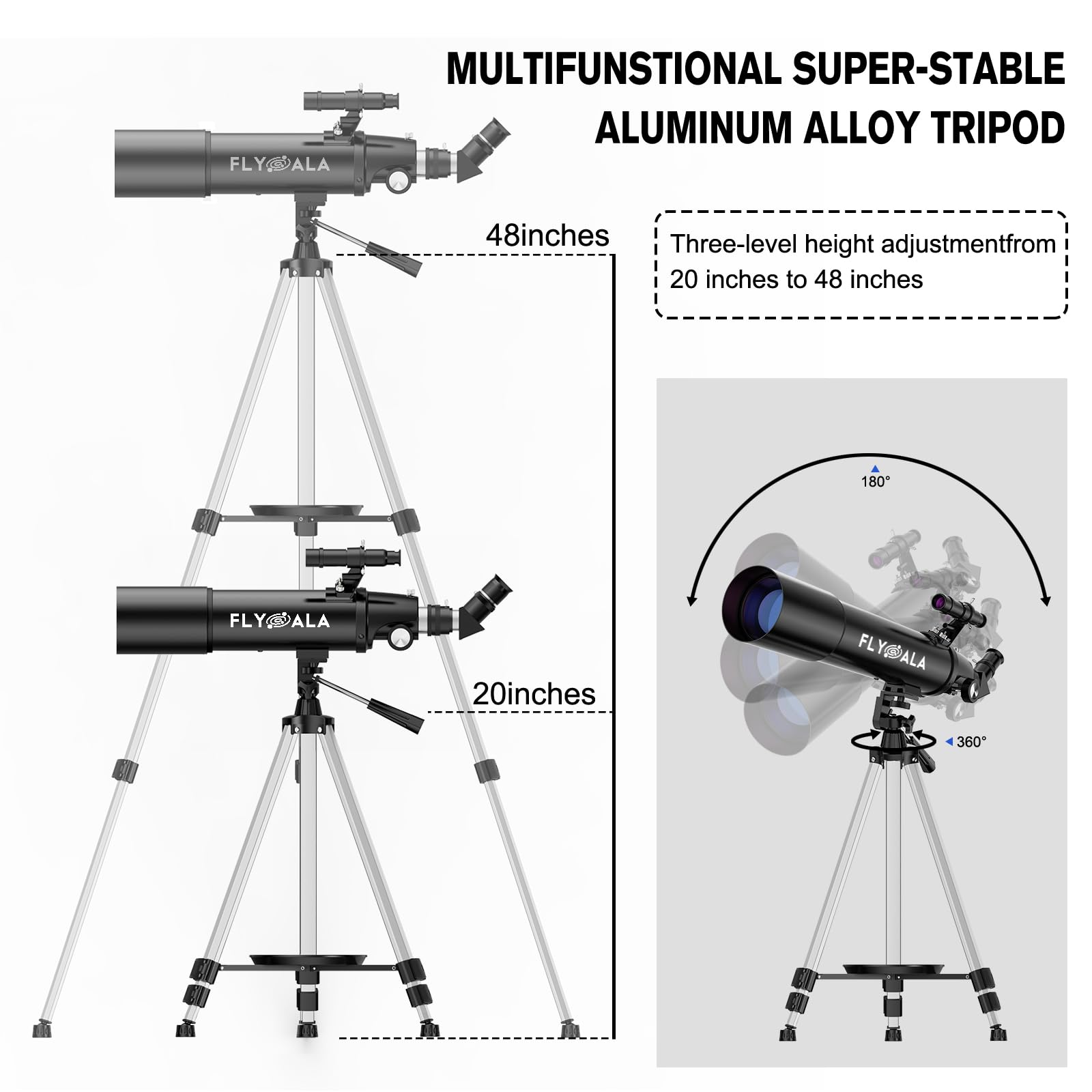 80mm Aperture 600mm Focal Length Refractor Astronomical Telescope for Kids & Adults - High Power 30X-750X, Perfect for Beginners Age 6-12+ | Ideal for Stargazing, Moon Observation & Astronomy Learning