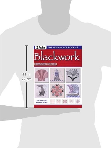 Blackwork Embroidery Stitches Book - Anchor New Edition | Step-by-Step Guide for Hand Embroidery, Cross Stitch & Needlework Projects | Perfect for Beginners & Advanced Crafters