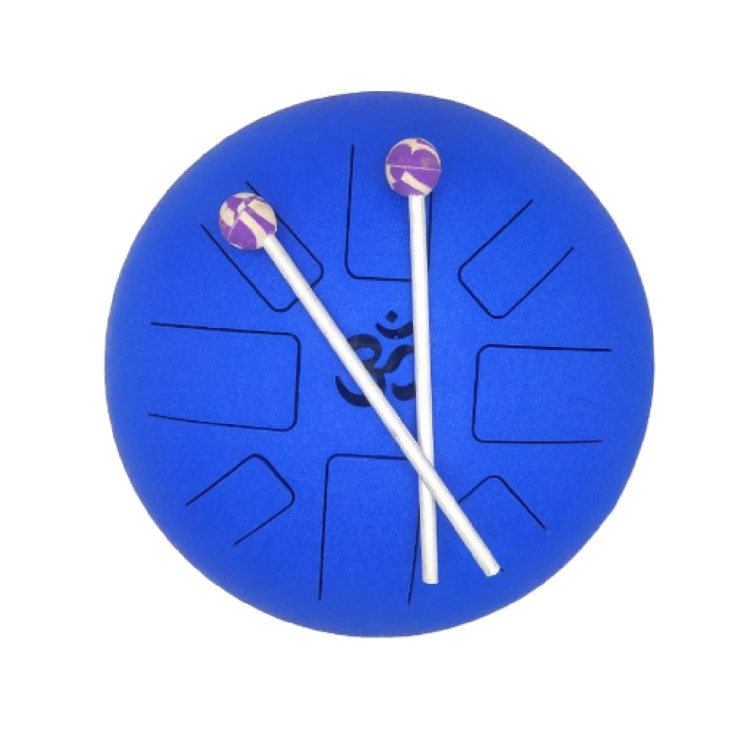 10 Inch OM Tongue Drum Steel Percussion Instrument with Bag & Mallets - Handpan Tank Drum for Meditation, Yoga & Music Therapy (Blue)