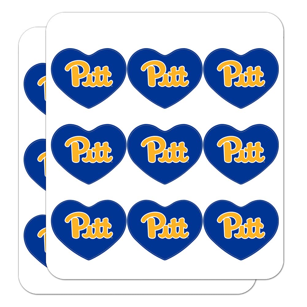 University of Pittsburgh Primary Logo Heart Shaped Planner Stickers - Perfect for Scrapbooking, Bullet Journals, DIY Crafts & School Supplies (Set of 50)