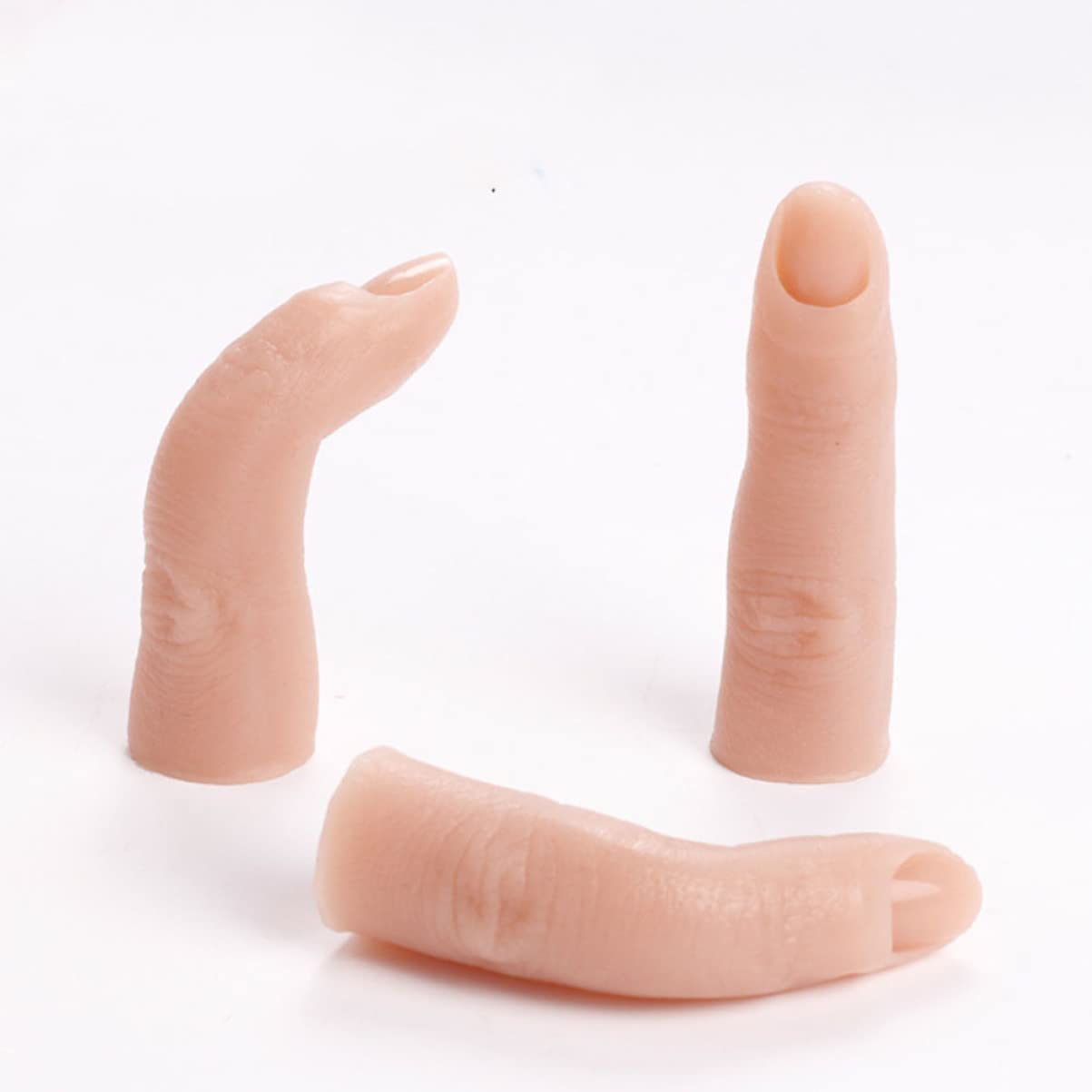 Beatifufu Bendable Prosthetic Hand & Manicure Practice Finger Model - Acrylic Artificial Fake Nails for Nail Art Training - Silicone Pluggable Fake Fingers for Salon Practice & Cosmetology Students