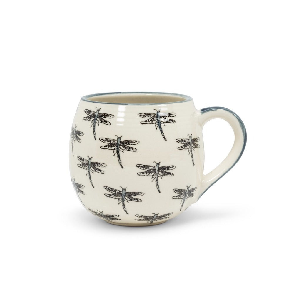 Dragonfly Ball Mug - Unique Ceramic Coffee Cup with Handle, Perfect for Tea, Hot Chocolate & Office Use - Great Gift Idea for Home & Kitchen Decor