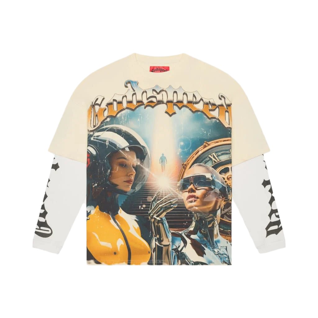 Chosen One Layered T-Shirt in Bone Color - Trendy Streetwear for Casual Outfits & Urban Fashion