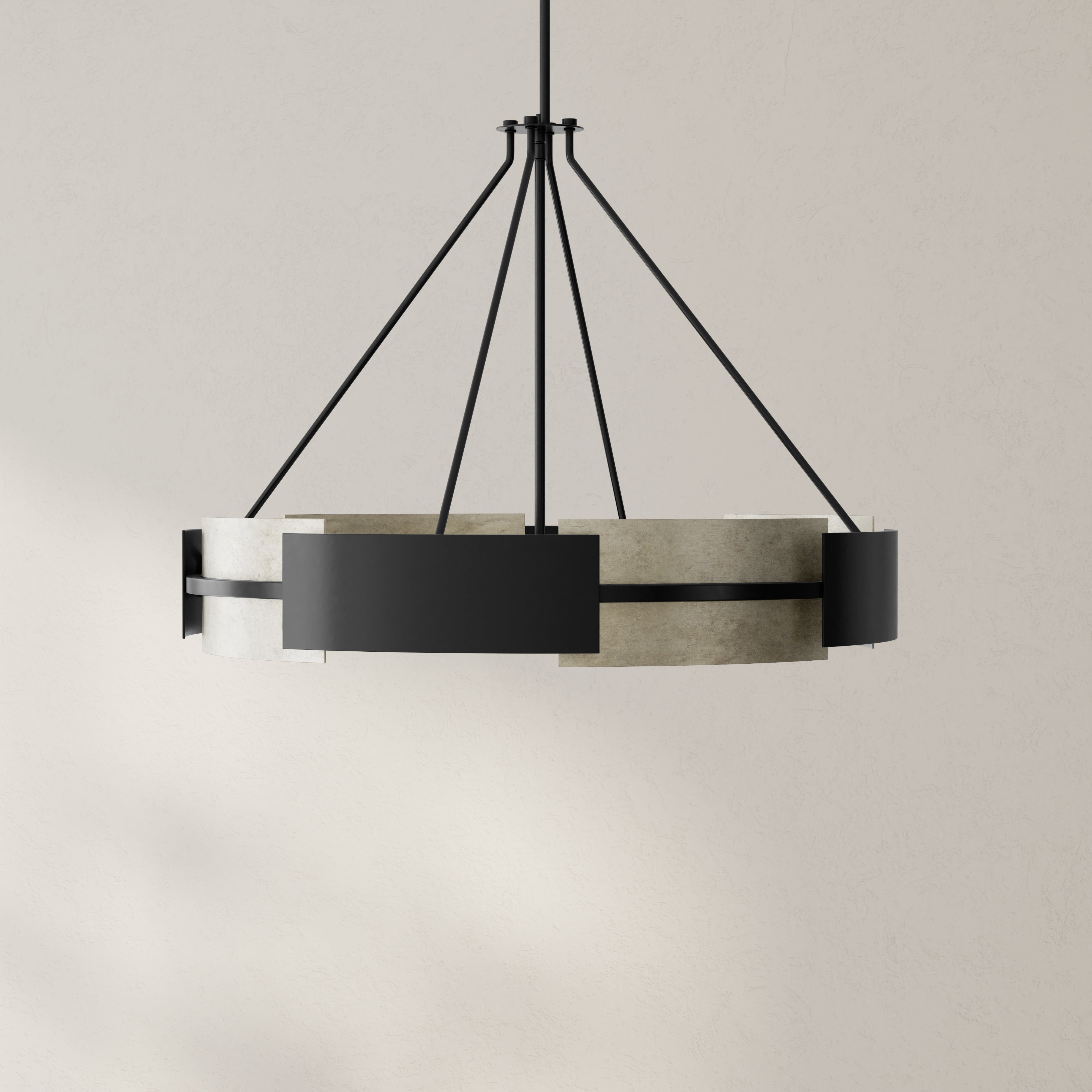 Lowery Collection Six-Light Hanging Pendant Light - Modern Chandelier for Dining Room, Kitchen Island & Foyer Lighting