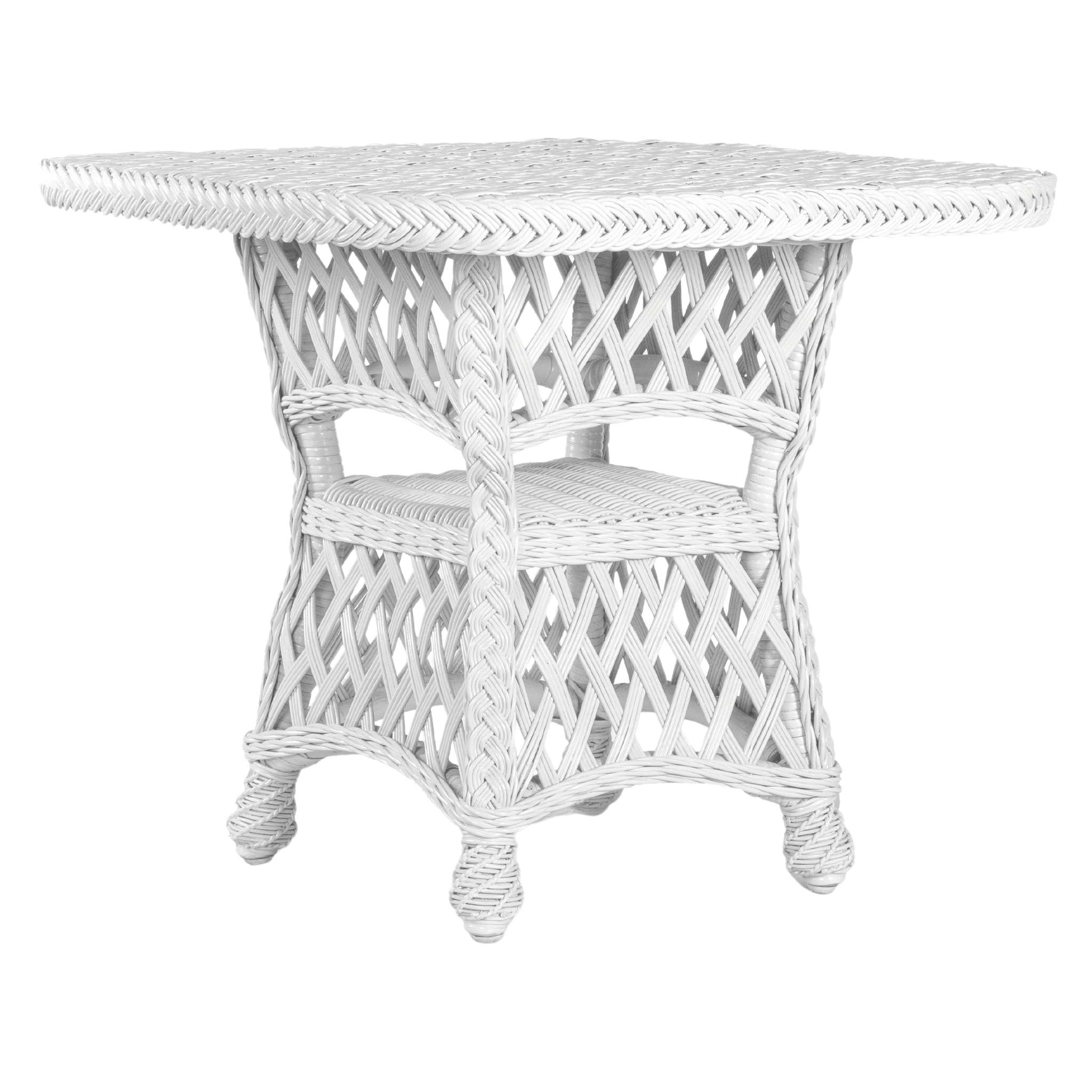 Braided Wicker Children's Table - Natural Rattan Kids Play Table for Indoor & Outdoor Use - Perfect for Playroom, Nursery, Garden, and Patio