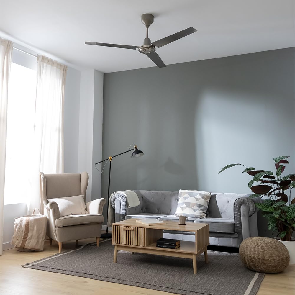 **Cecotec EnergySilence Aero 4800 Pro Ceiling Fan – 93W, 132cm Diameter, 5 Speeds, 3 Blades, Metallic Design, 8-Hour Timer – Perfect for Living Room, Bedroom & Office**
