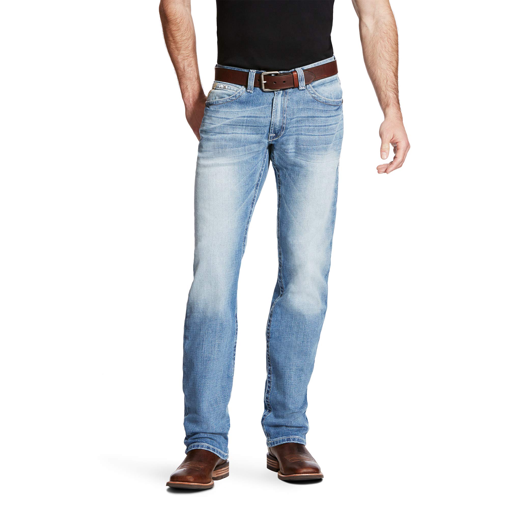 Ariat Men's M2 Relaxed Fit Stretch Boot Cut Jeans - Comfortable Western Denim Pants for Riding, Work & Casual Wear