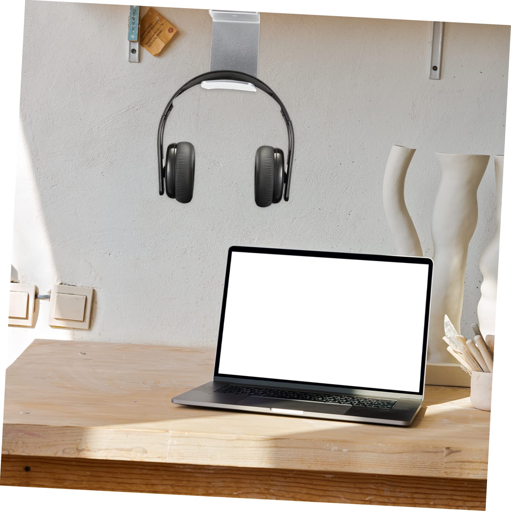 Premium Aluminum Alloy Headphone Stand - Healeved 3-Pack Elegant Headset Holder for Gaming & Office - Organize Desk & Protect Headsets - Perfect for Workstations, Gaming Setups & Home Offices