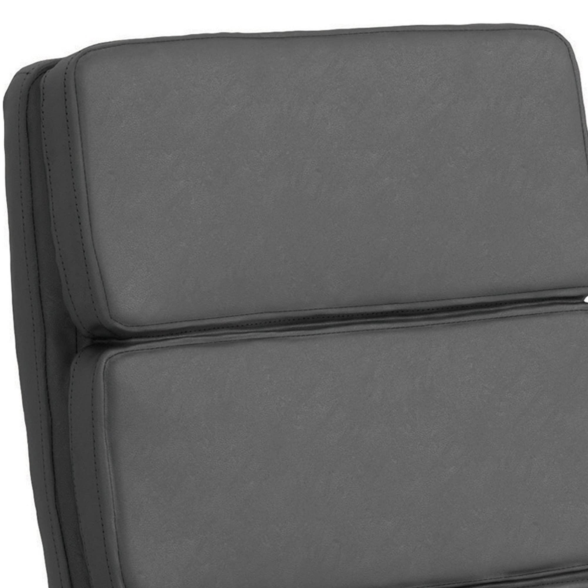 Benjara Gray Padded Panel Back Office Chair with Horizontal Stitching - Ergonomic Desk Chair for Home Office, Computer Work & Conference Room