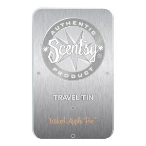 Scentsy Travel Tin - Baked Apple Pie Scented Wax Warmer for Home, Office & Car | Portable Aromatherapy for Relaxation & Stress Relief