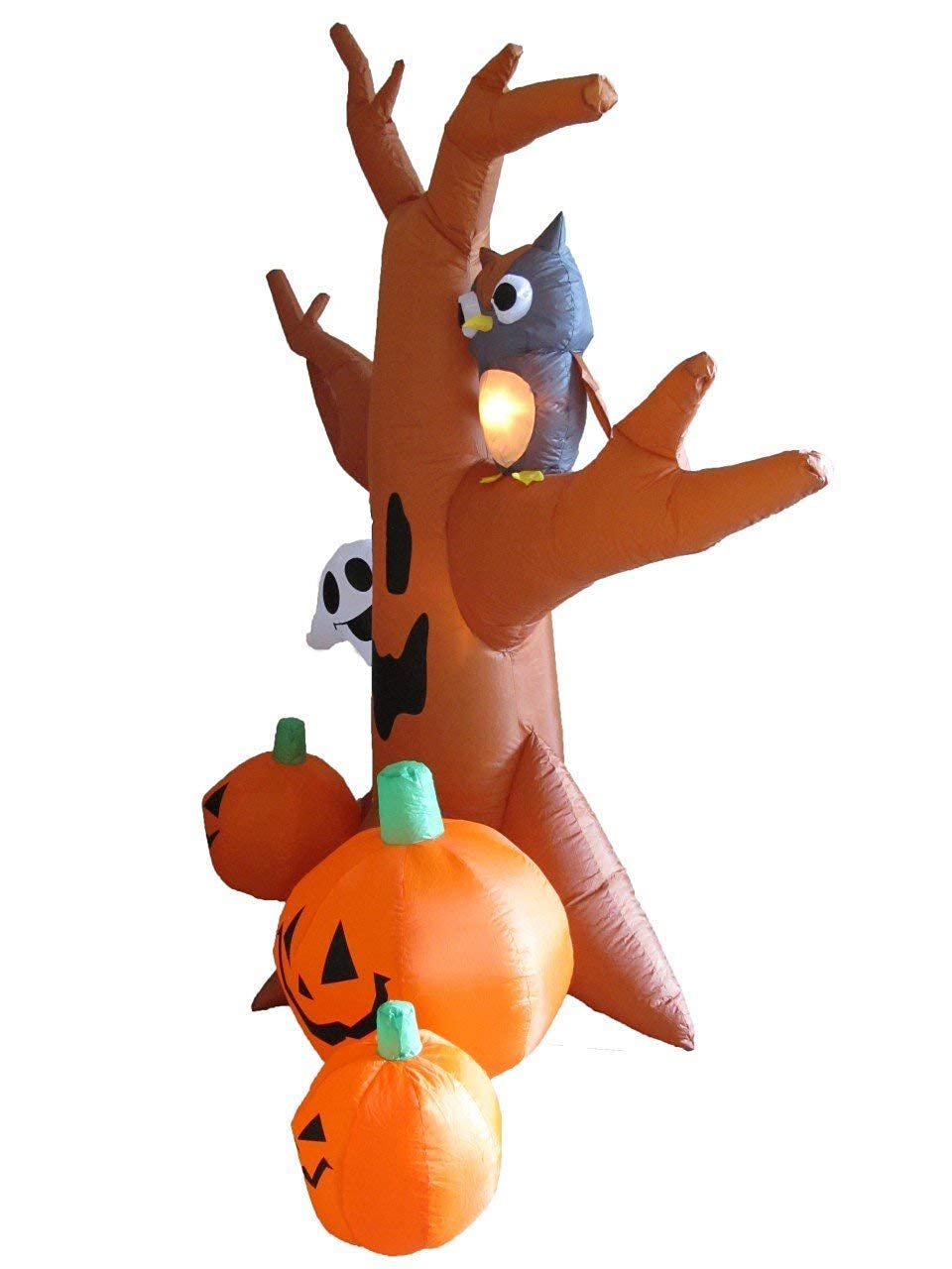 Halloween Party Decorations Bundle - 6FT Inflatable Monster Hand with Eyeball & 8FT Dead Tree with Owl Ghost and Pumpkins - Indoor/Outdoor LED Lighted Decor for Halloween Yard, Haunted House, and Spooky Party Themes