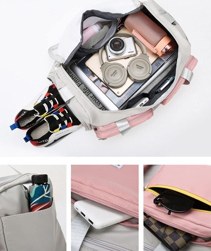 **Waterproof Sports Duffel Bag for Men & Women - Large Capacity Gym Bag for Fitness Training, Travel & Outdoor Activities - Pink Dry Wet Shoulder Bag**    *(Perfect for Gym, Swimming, Hiking, Travel & Sports Gear Storage)*