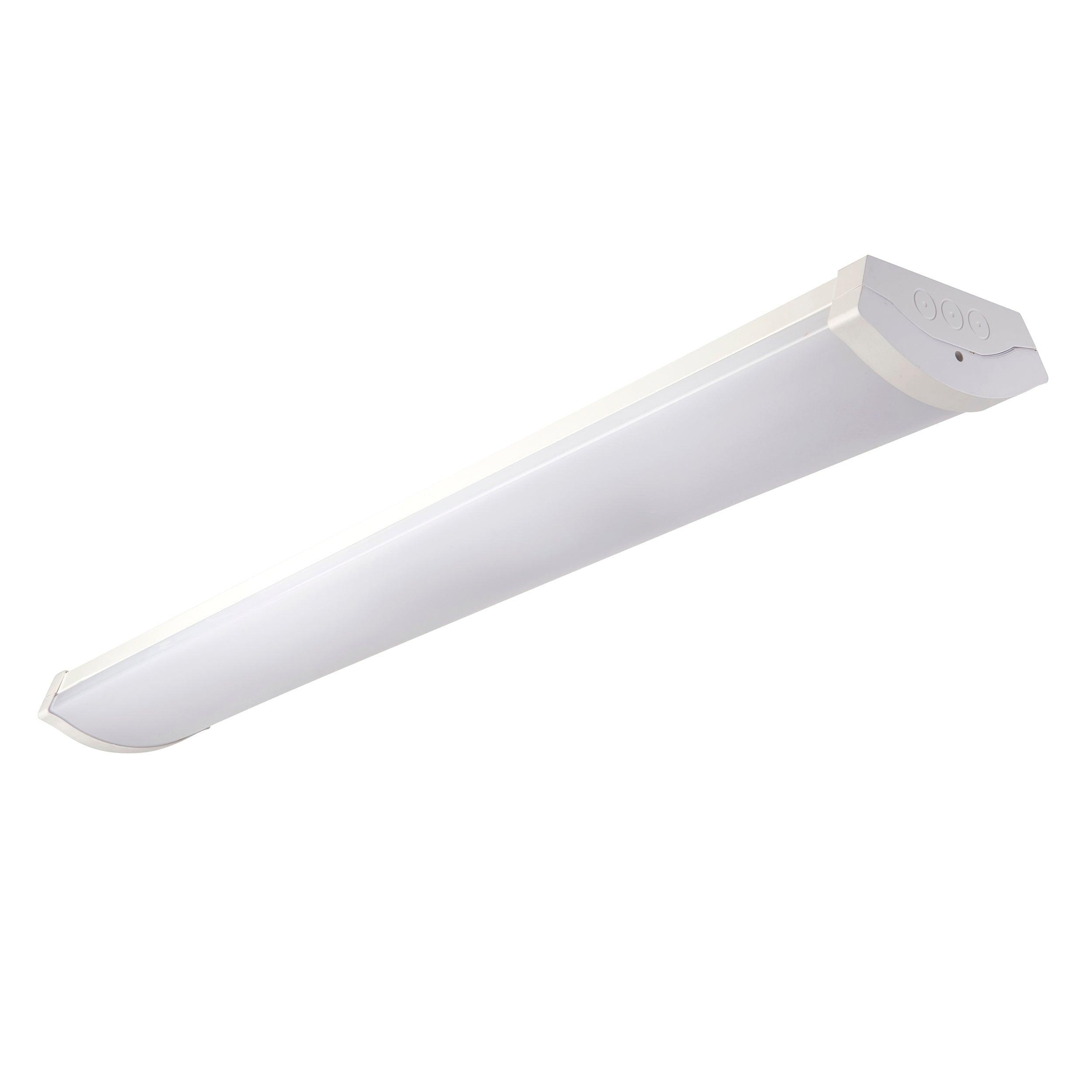 4FT LED Batten Light with Dual LED & Emergency Backup - 38W Energy Saving - Perfect for Warehouses, Garages, and Commercial Spaces
