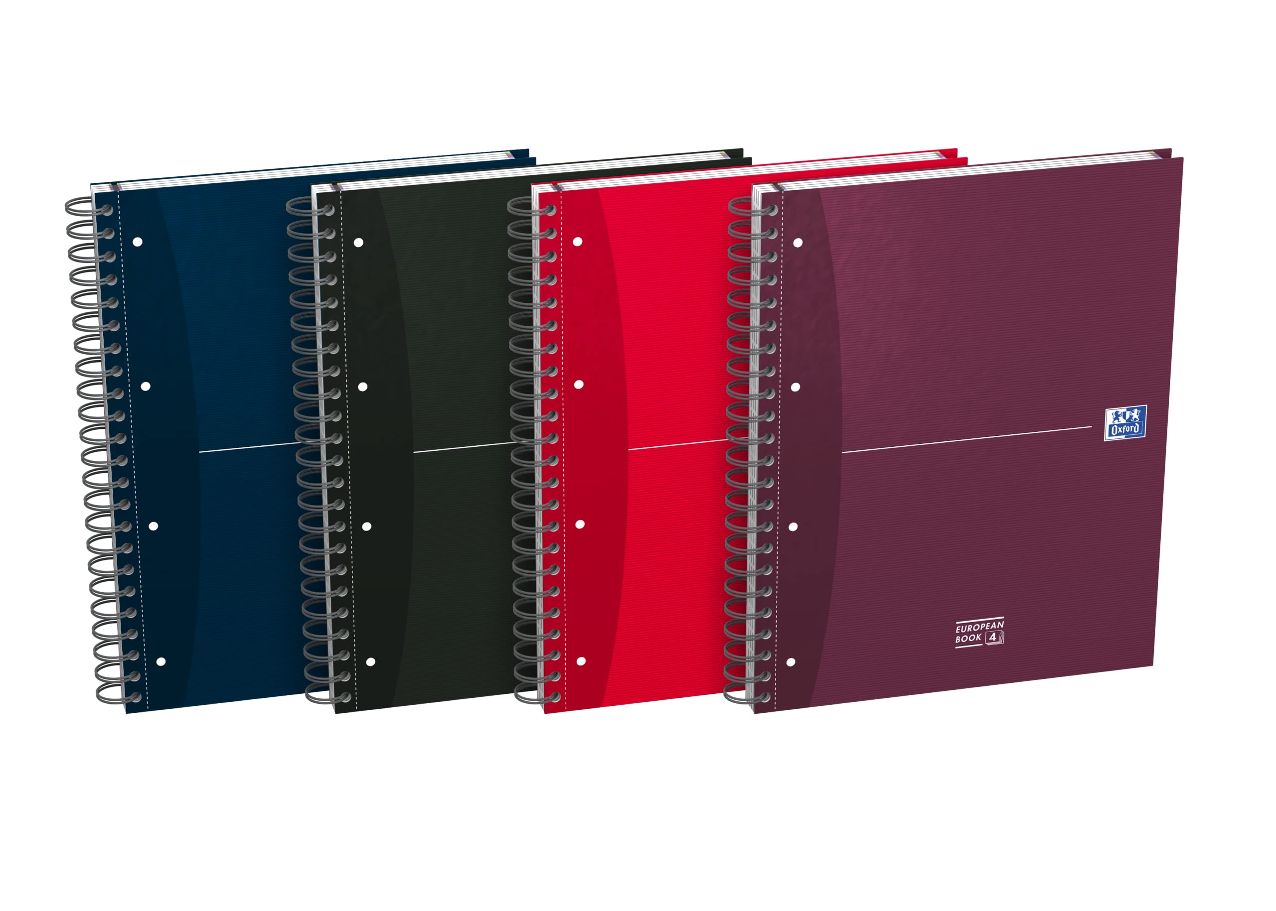 Oxford 100100314 Office Essentials European A4+ Grid Notebook, 120 Sheets Assorted Colors - Perfect for School, Office & Journaling
