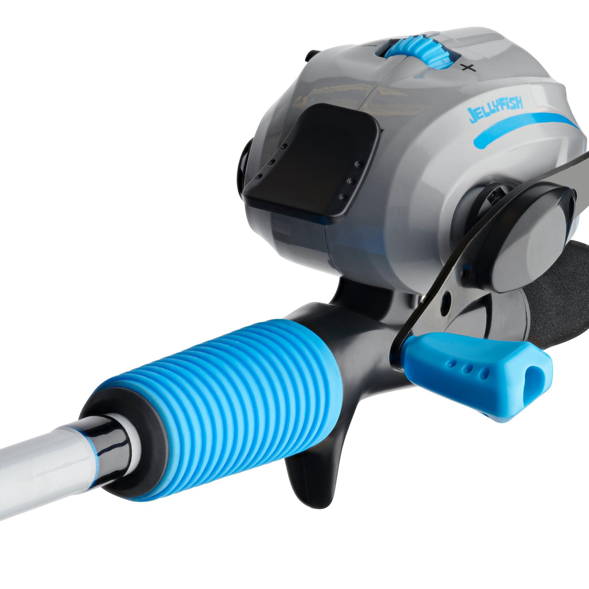 Jellyfish® Spincast Fishing Rod and Reel Combo - Lightweight Spinning Combo for Freshwater & Saltwater Fishing - Perfect for Beginners and Anglers - Ideal for Shore, Pier, and Boat Fishing