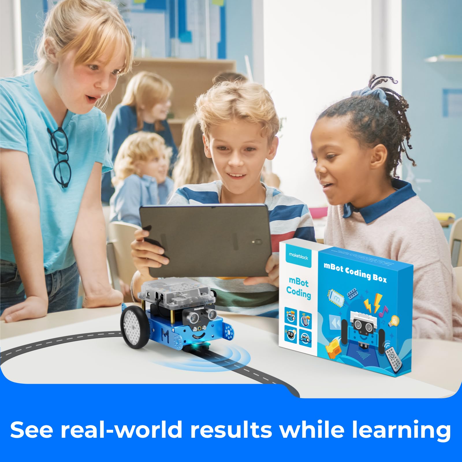 Makeblock mBot Robot Kit - STEM Coding Robot for Kids Ages 8-12 | Learn Scratch & Arduino Programming with 4 Educational Projects | Perfect Gift for Boys & Girls | School STEM Projects, Home Learning & Coding Competitions