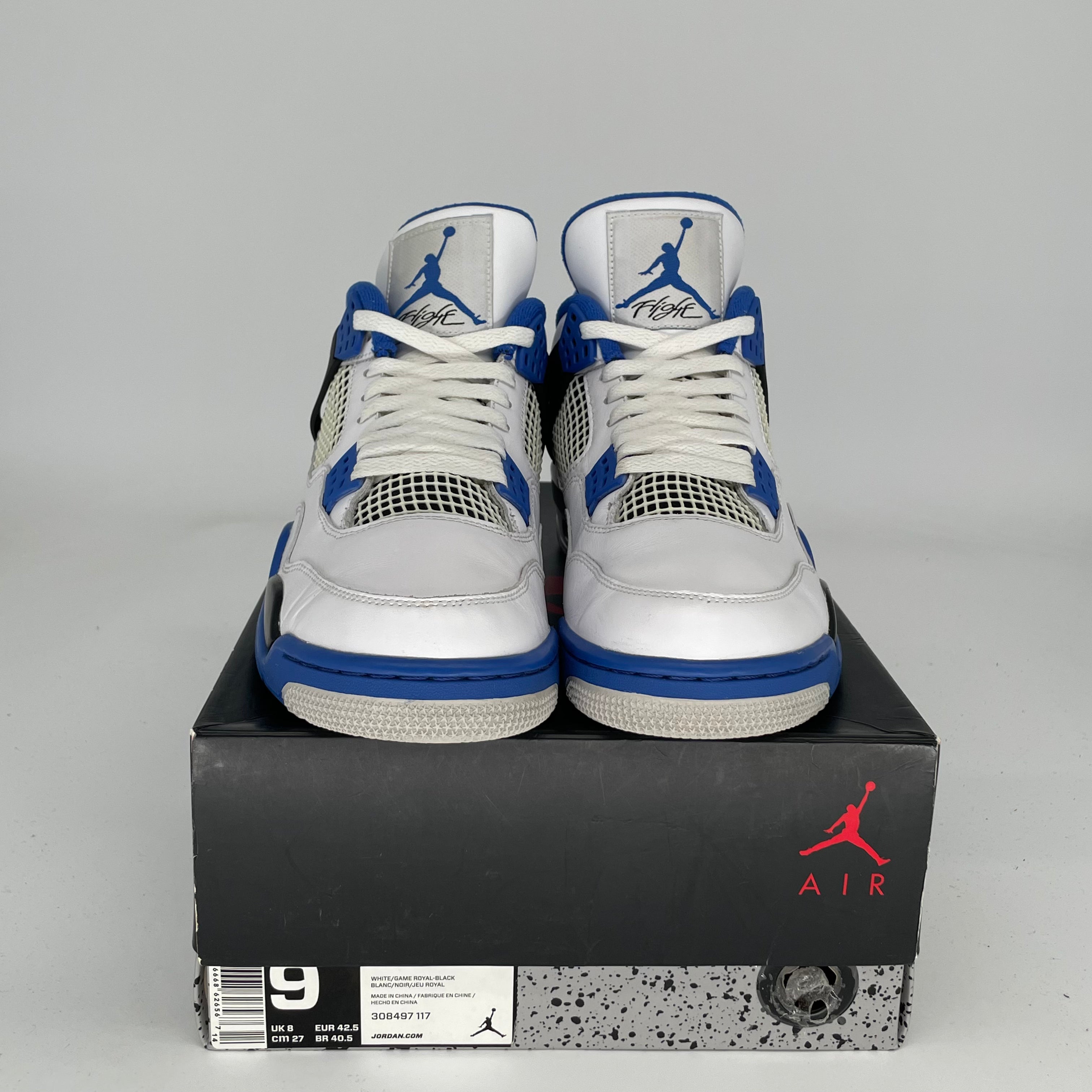AIR JORDAN 4 MOTORSPORTS Sneakers Men's Size 9 - White/Black/Red Retro Basketball Shoes 308497-117 | Authentic Retro Jordans for Sports, Streetwear & Sneaker Collection
