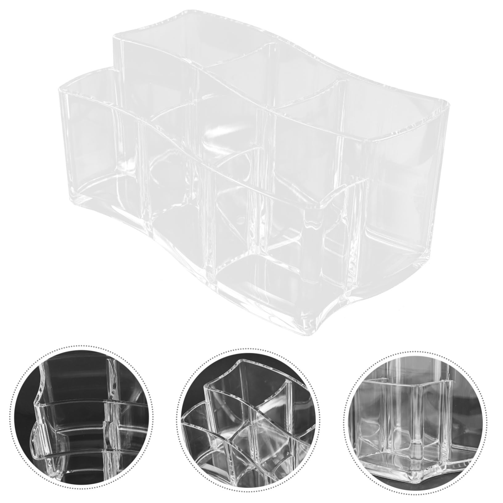 CAXUSD Large Cosmetic Storage Box - Makeup Brush & Pen Organizer for Desktop - Perfect for Vanity, Office & Travel Organization