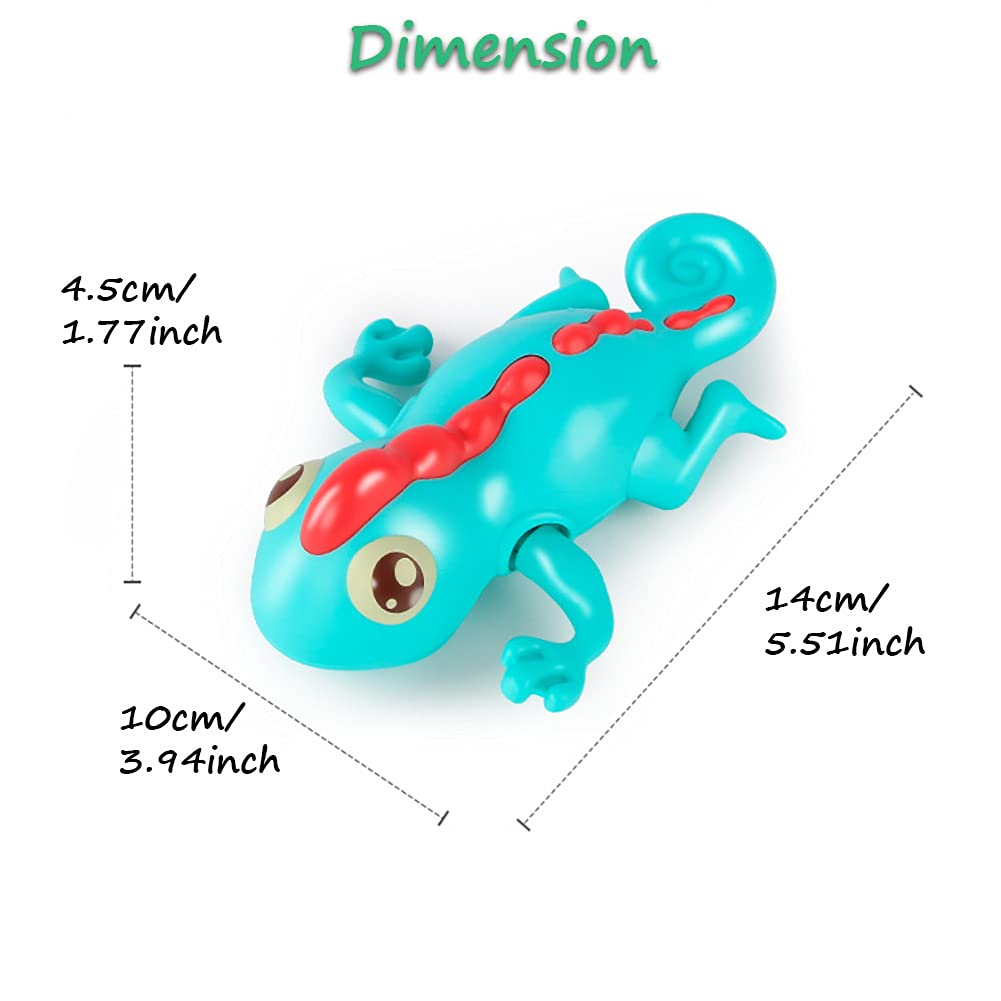 Wind-Up Lizard Bath Toy for Kids - Swimming Clockwork Water Toy, Fun Bathtub Companion for Toddlers (Yellow) | Perfect for Bath Time Play, Pool Parties & Sensory Development