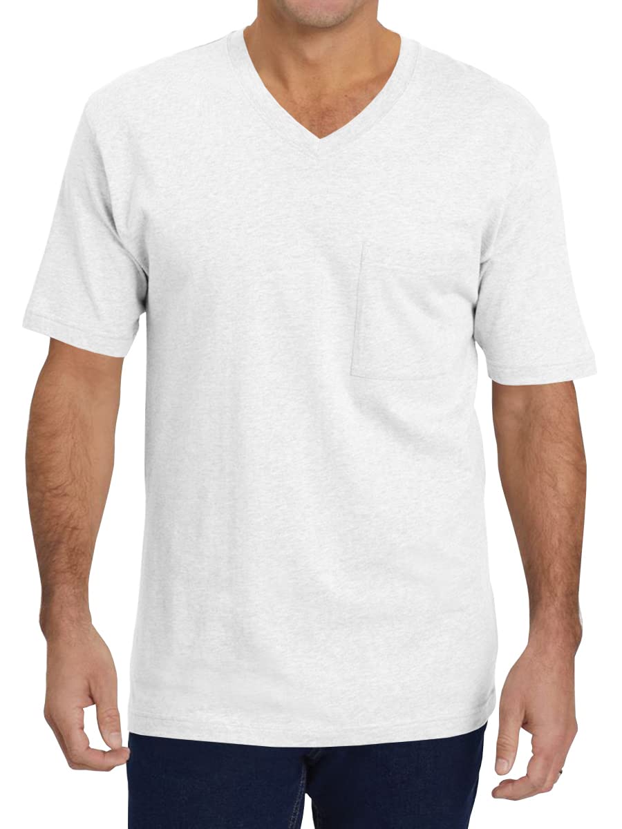 Wihion Men's Short Sleeve Pocket T-Shirts | Soft Cotton V-Neck Casual Tee Shirt for Everyday Wear | Perfect for Work, Gym & Weekend Outings