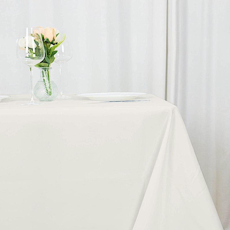 Premium 90 x 90 Inch Polyester Square Tablecloth - Wrinkle & Stain Resistant - Perfect for Dining Tables, Parties, Weddings & Outdoor Events
