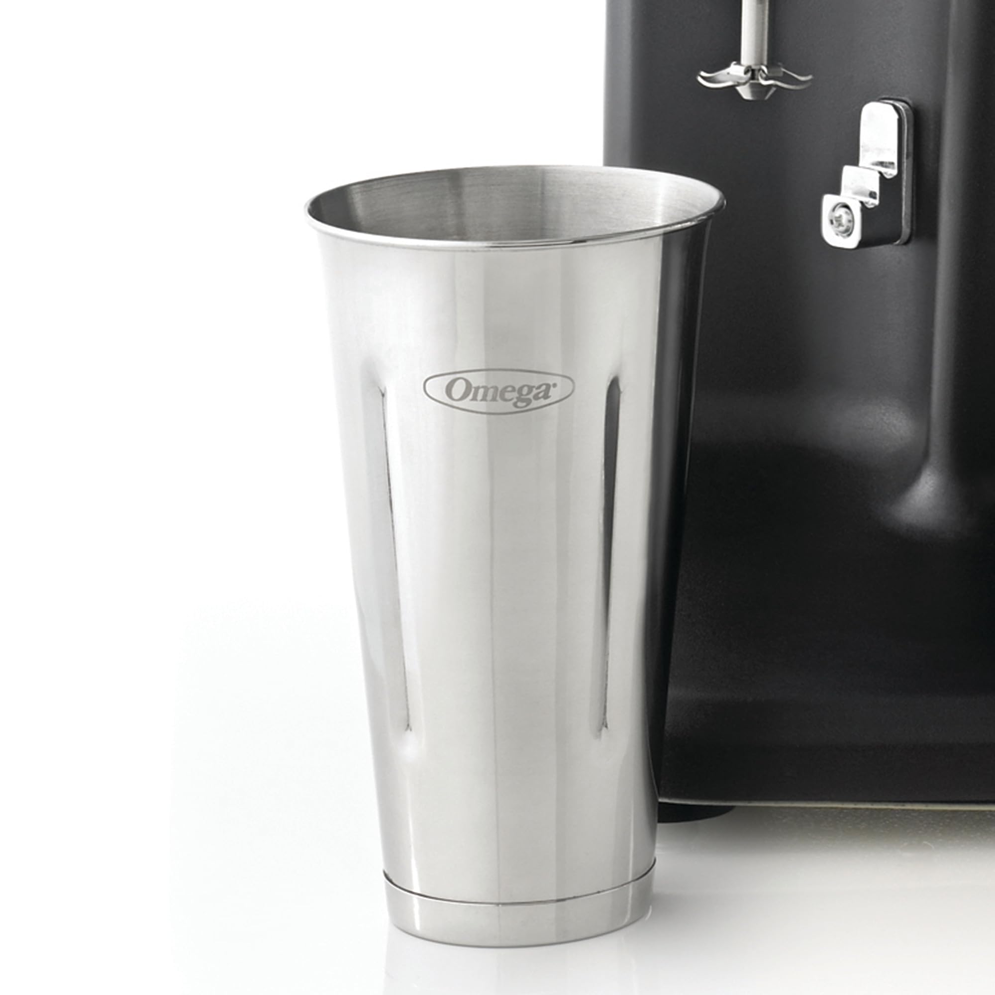 Omega M3000 Commercial Milkshake Maker - Triple Spindle 1/3 HP Heavy Duty Blender for Smoothies, Shakes & Frozen Drinks - Perfect for Restaurants, Cafes & Juice Bars (Black)