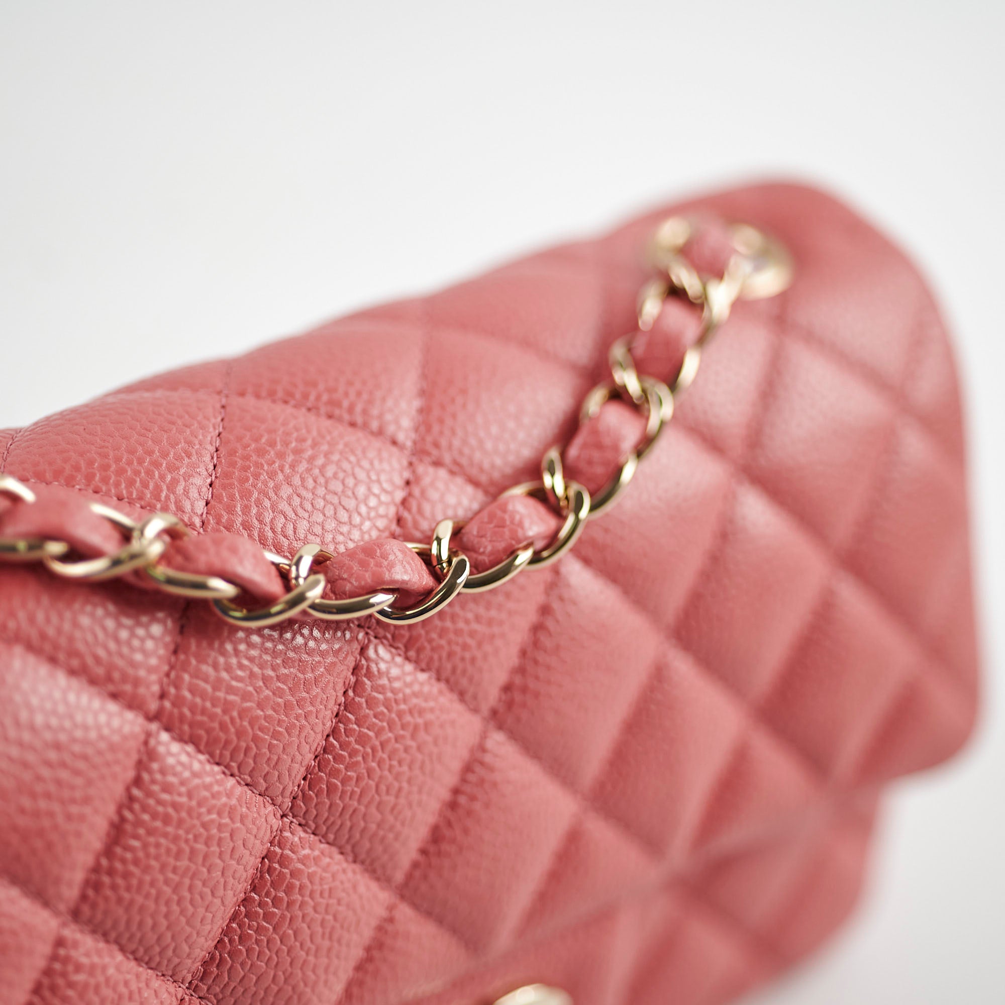 Chanel Pearly Pink Rectangular Mini Flap Bag in Caviar Leather - 25 Series | Luxury Crossbody Purse for Women, Perfect for Parties & Evening Events