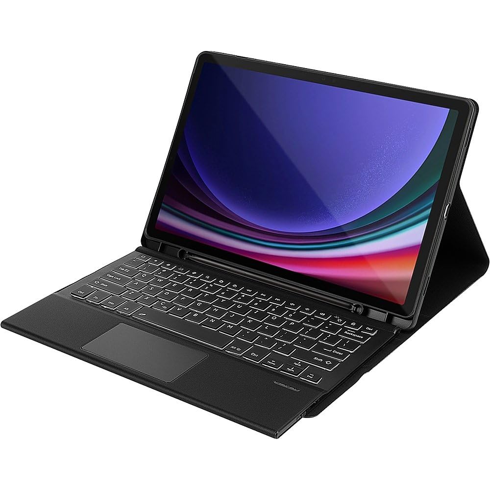 SaharaCase Shockproof Bluetooth Keyboard Case with TrackPad for Samsung Galaxy Tab S9 & S9 FE 11-inch | Rugged Heavy Duty Protection, Anti-Slip Grip & Built-in Kickstand | Perfect for Work, Travel & Outdoor Use - Black