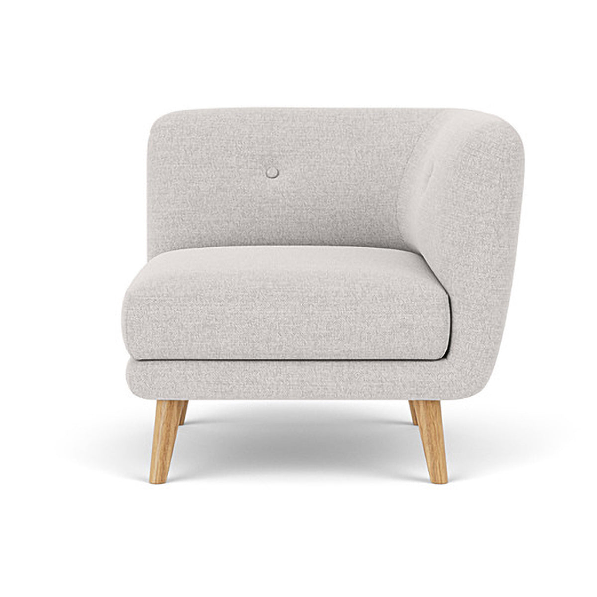 Alfred Fabric Right 1 Seater Modular Sofa - Modern Comfortable Single Chair for Living Room, Bedroom & Small Spaces