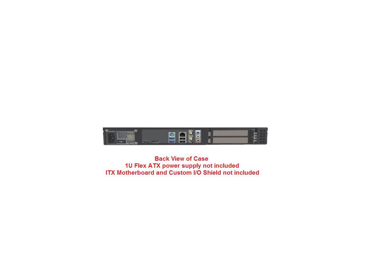 1U Short Depth ITX Rackmount Case with Front 5.25