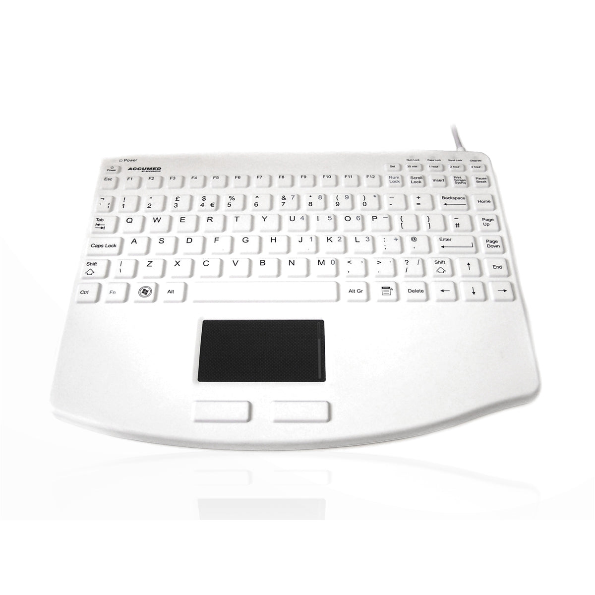 AccuMed KYBNA 540VESA IP67 Waterproof Keyboard with Built-in Touchpad & Backlight Option - Ideal for Industrial, Medical & Harsh Environment Use
