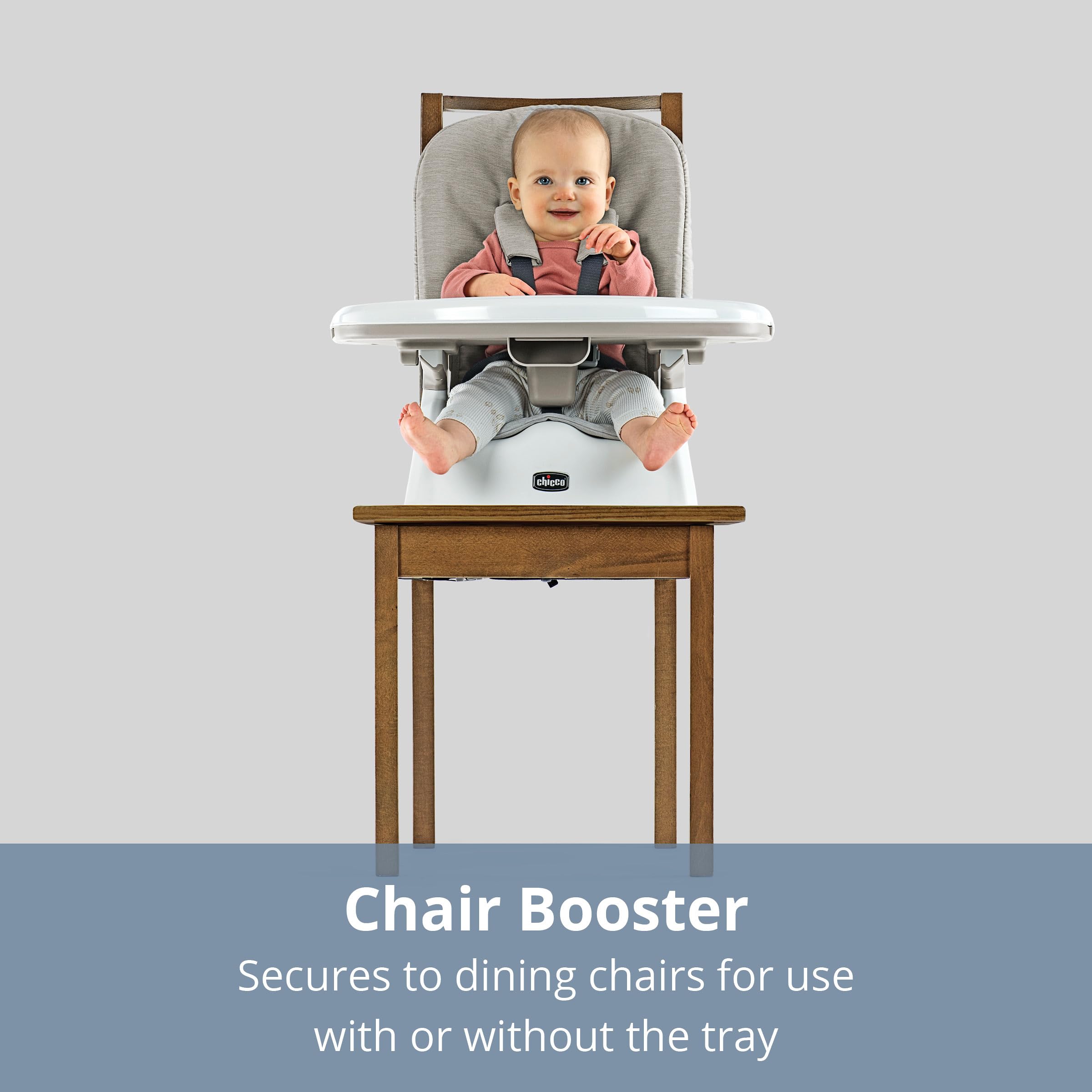 Chicco Stack® Hi-Lo 6-in-1 Multi-Use Convertible High Chair with Reclining Feature - Easy-Clean Baby Booster & Toddler Seat Combo in Sand/Beige | Perfect for Dining, Weaning & Playtime at Home