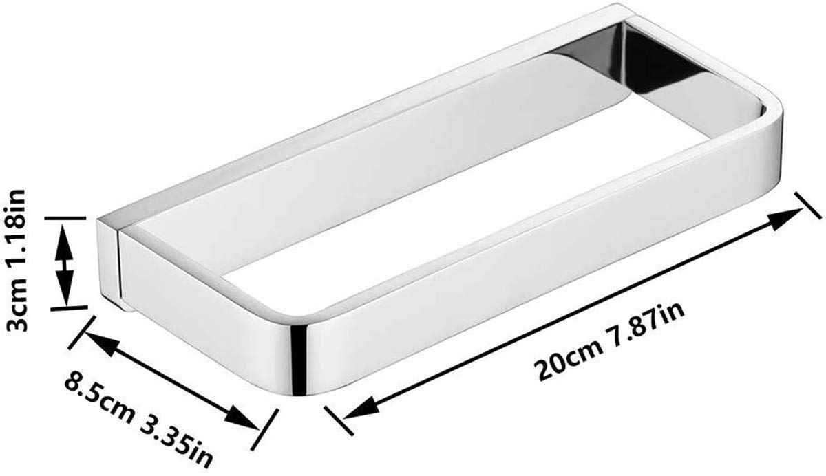 Flybath 2-Piece Bathroom Accessories Set - Square Towel Ring & Toilet Paper Holder, Solid Brass with Polished Chrome Finish, Wall Mounted Modern Bathroom Decor for Home & Hotel Use