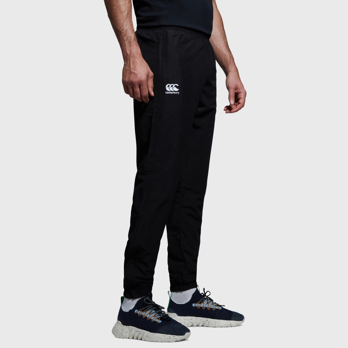 Canterbury Men's Cuffed Tapered Club Track Pants - Black | Comfortable Athletic Joggers for Running, Gym & Casual Wear