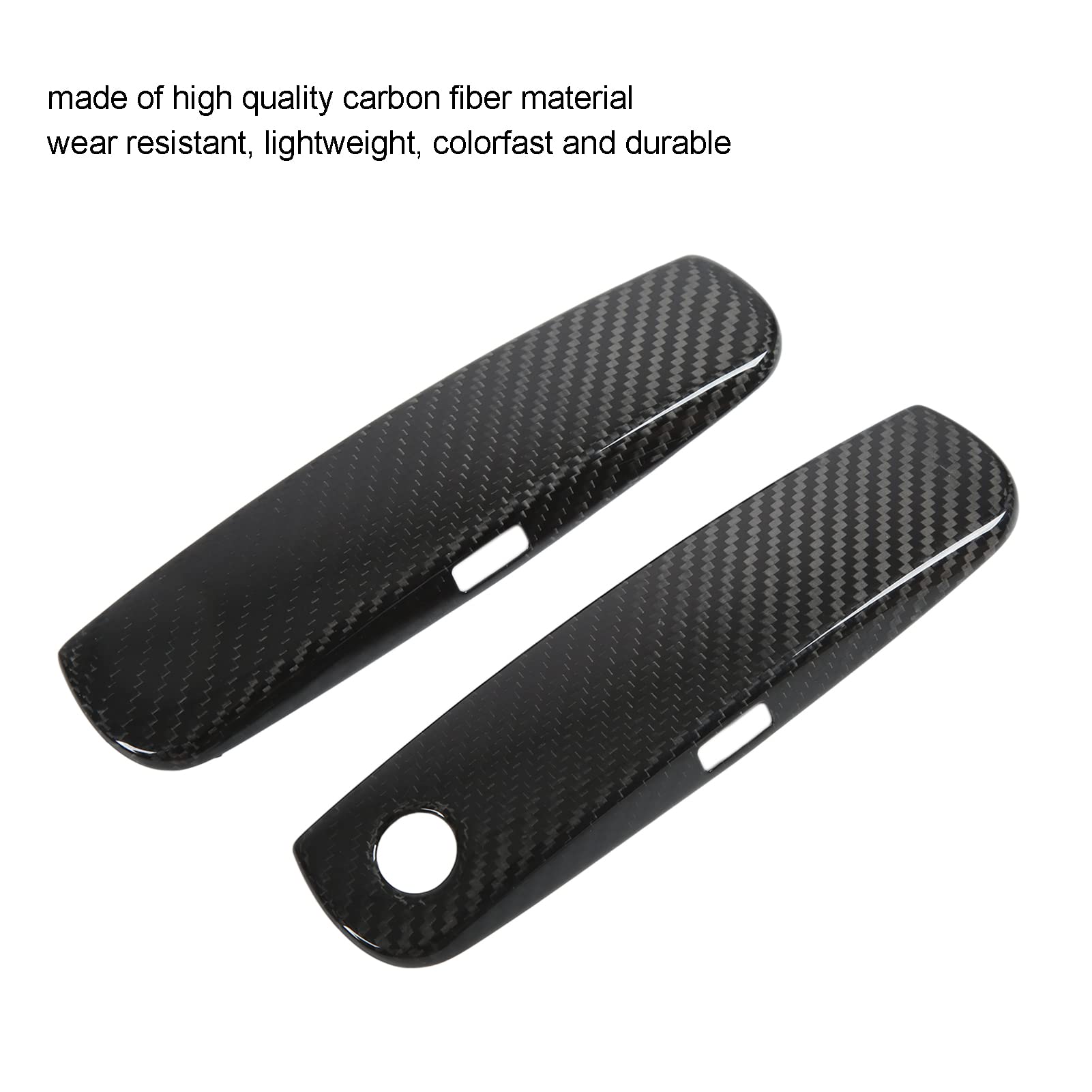 Carbon Fiber ABS Exterior Door Handle Covers (2-Pack) - Compatible with 2012-2021 LHD Vehicles - Weatherproof & Scratch-Resistant for Enhanced Car Protection & Style Upgrade - Perfect for Daily Commute, Road Trips & Car Shows
