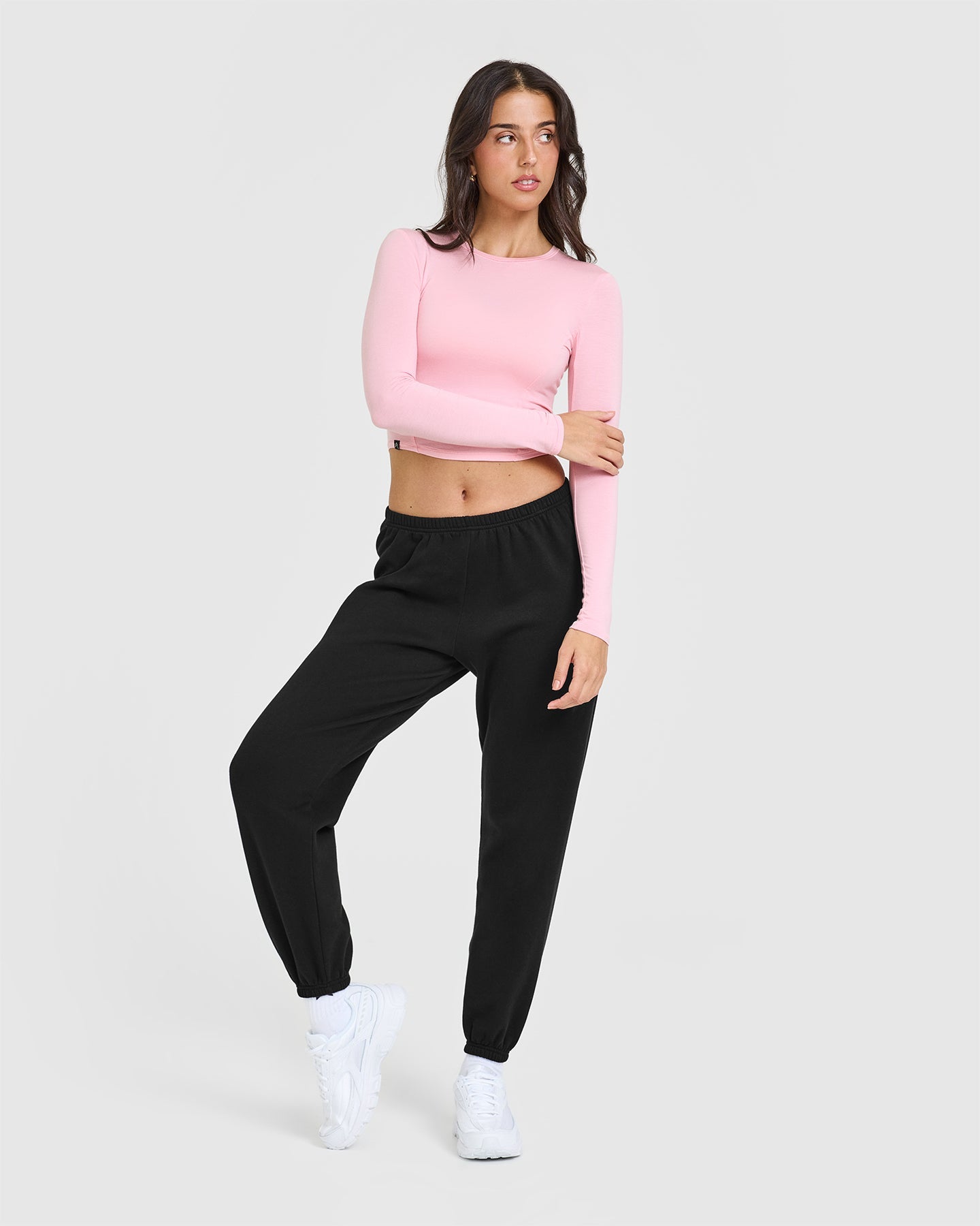 Soft Mellow™ Mid-Long Sleeve Top in Petal Pink | Comfortable Women's Blouse for Work, Casual & Date Nights