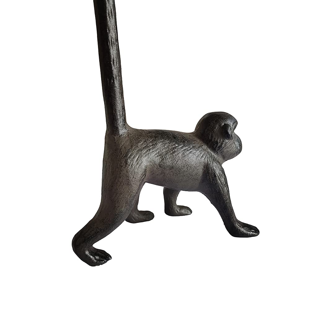 WINTENT Cast Iron Monkey Paper Towel Holder Stand - Rustic Kitchen Decor for Countertop, Bathroom, or Office | Durable & Stylish Organizer