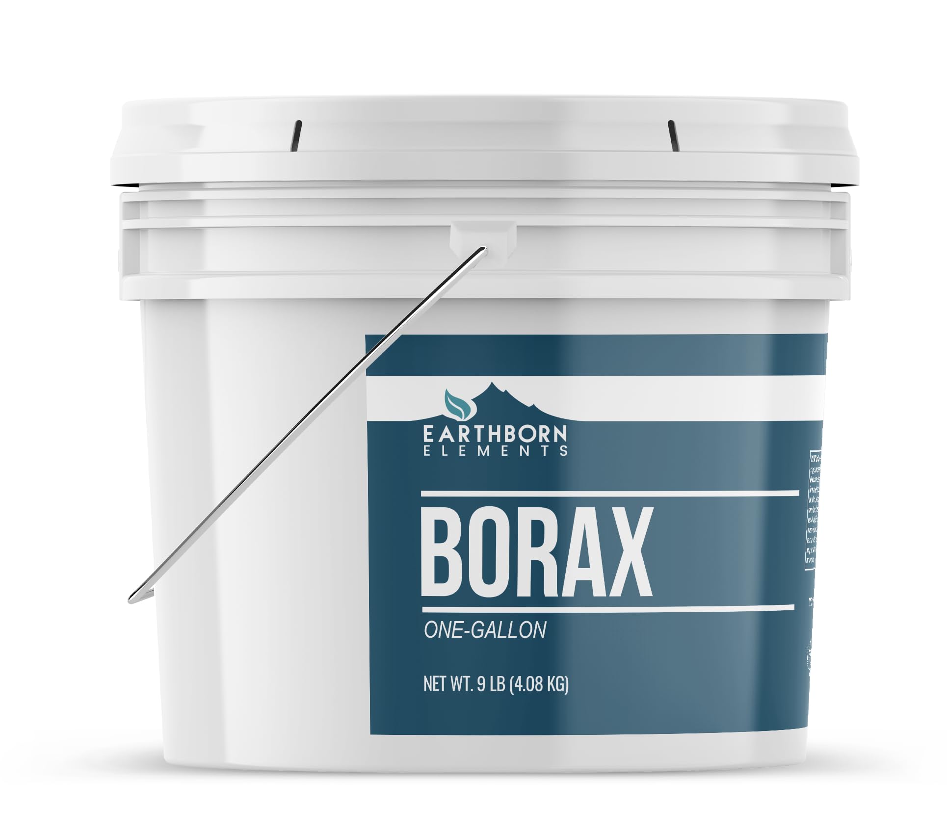 **Earthborn Elements Borax Powder (1 Gallon) - Natural Multipurpose Cleaner & Laundry Detergent Booster, Resealable Bucket for Home Cleaning, DIY, and Crafts**