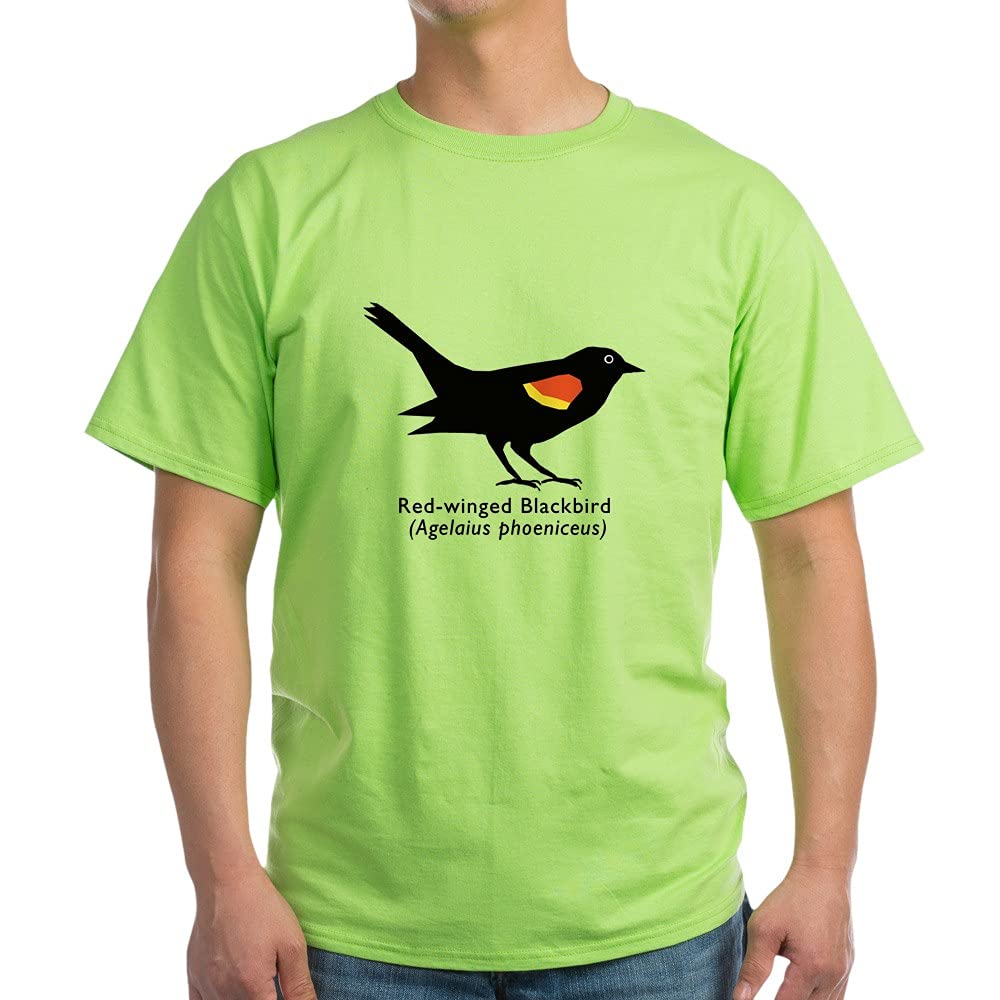 Red Winged Blackbird Light T-Shirt - Soft Cotton Tee for Bird Lovers - Perfect for Birdwatching, Hiking & Outdoor Adventures