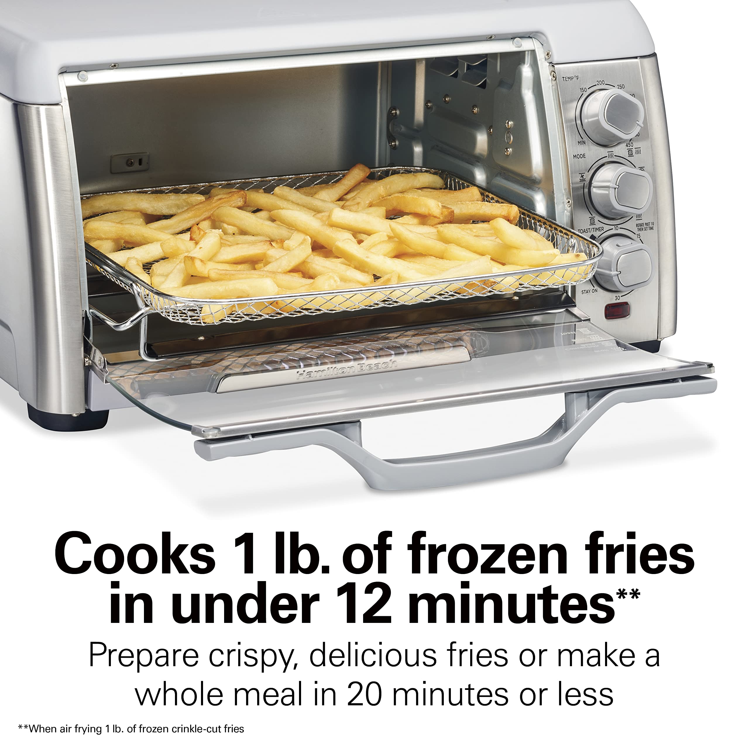 Hamilton Beach Quantum Toaster Oven Air Fryer Combo - Large Capacity 6-Slice Toaster Oven with 12