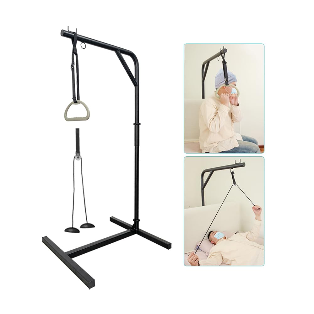 Mybow Adjustable Bed Trapeze Bar - Mobility Assist for Elderly & Disabled, Standing Frame with Bed Lift, Transfer Pole & Handicap Rail - Ideal for Home Care, Hospital Use & Couch Assistance