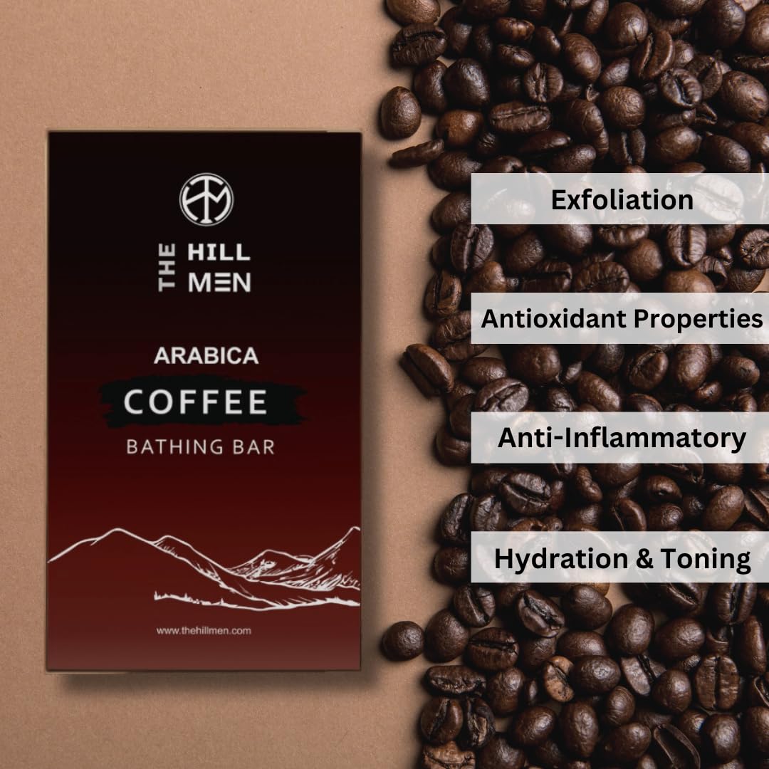 Premium Arabica Coffee Bathing Bar - Deep Cleansing & Exfoliating with Antioxidants | 125g Shea Butter Soap | Cruelty-Free, Chemical-Free & Alcohol-Free | Perfect for Spa Day & Skin Detox