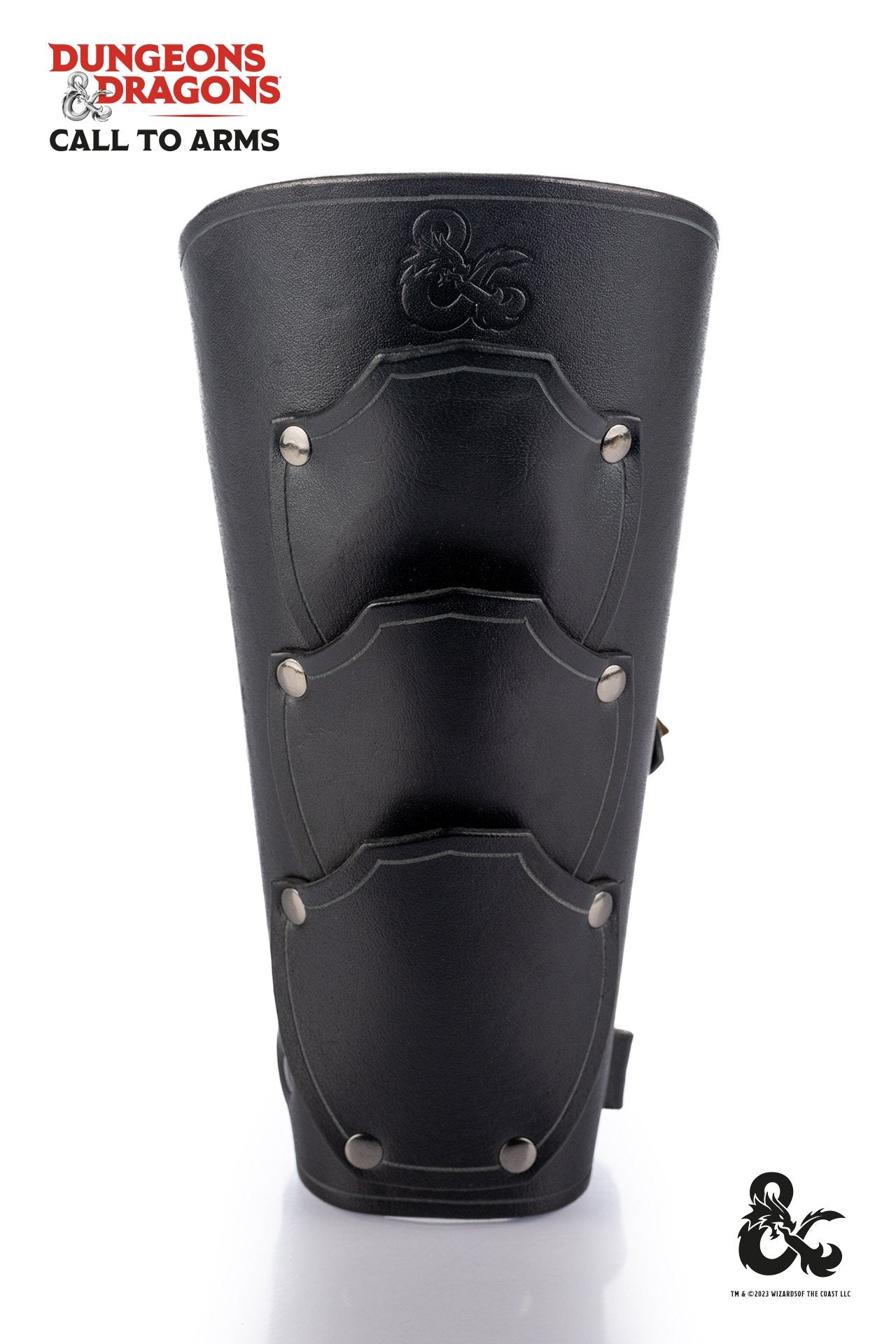 Dungeons & Dragons Fighter Leather Bracers - Black Medieval Armor for LARP, Cosplay & Tabletop RPG Gaming