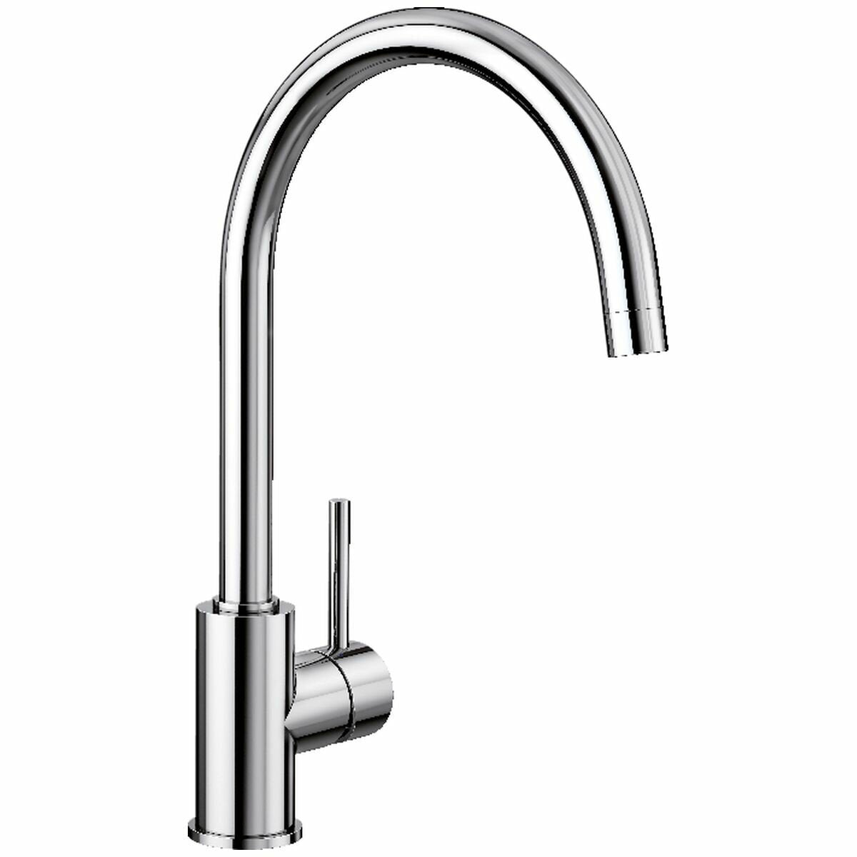 Blanco MIDA XL Premium Gooseneck Kitchen Faucet - High Arc Pull-Down Sprayer, Brushed Nickel Finish for Modern Sinks | Perfect for Home Kitchens, Restaurants & Bar Prep Areas