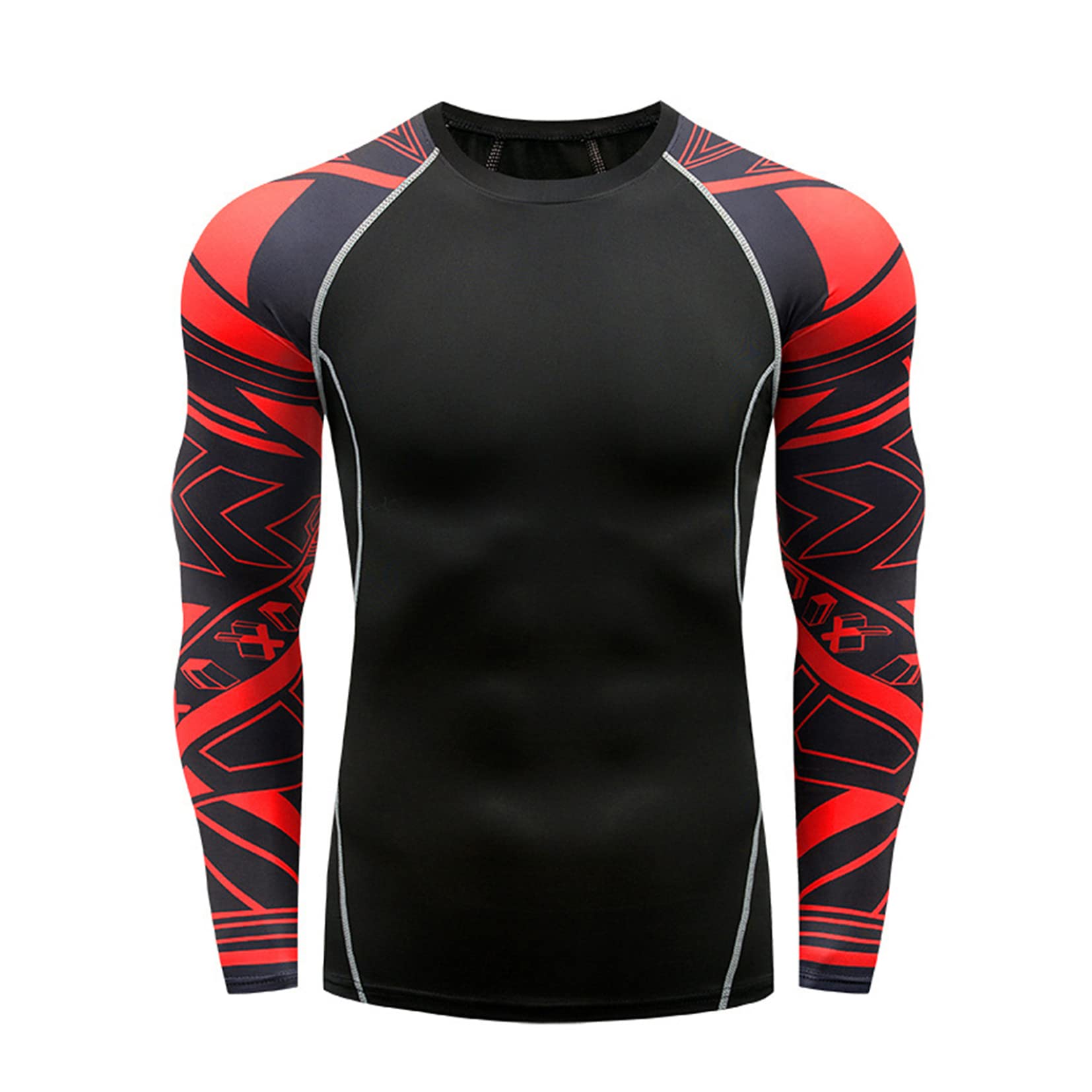Men's UPF 50+ Long Sleeve Rash Guard Swim Shirt - Sun Protection Athletic Swimwear for Swimming, Surfing & Outdoor Water Sports