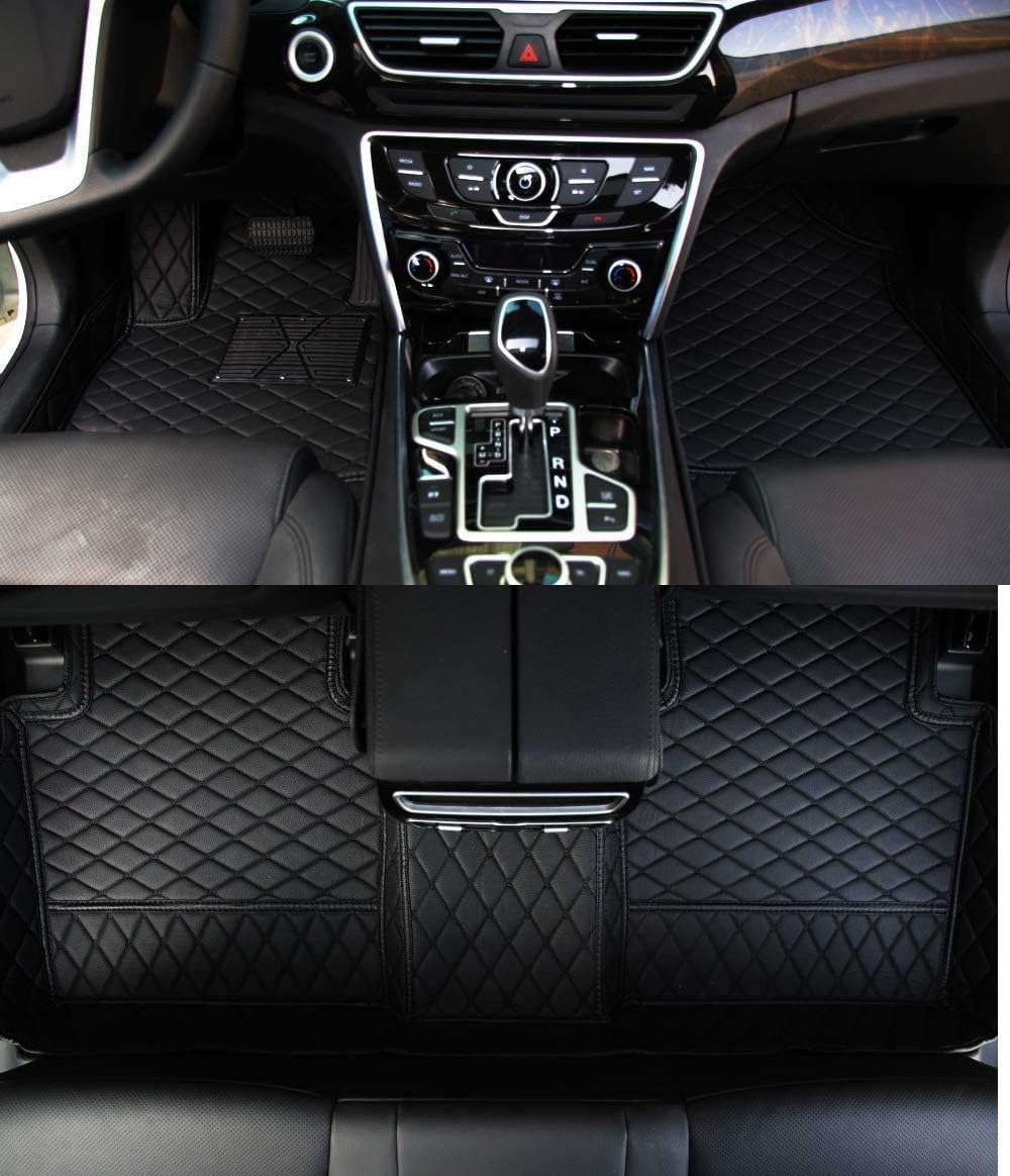 3D All-Weather Car Floor Mats for Mercedes-Benz GL Class (GL350/GL450/GL550) - Full Coverage 7-Seater Set Including 3rd Row - Black - Perfect for SUVs, Family Road Trips & Off-Road Protection