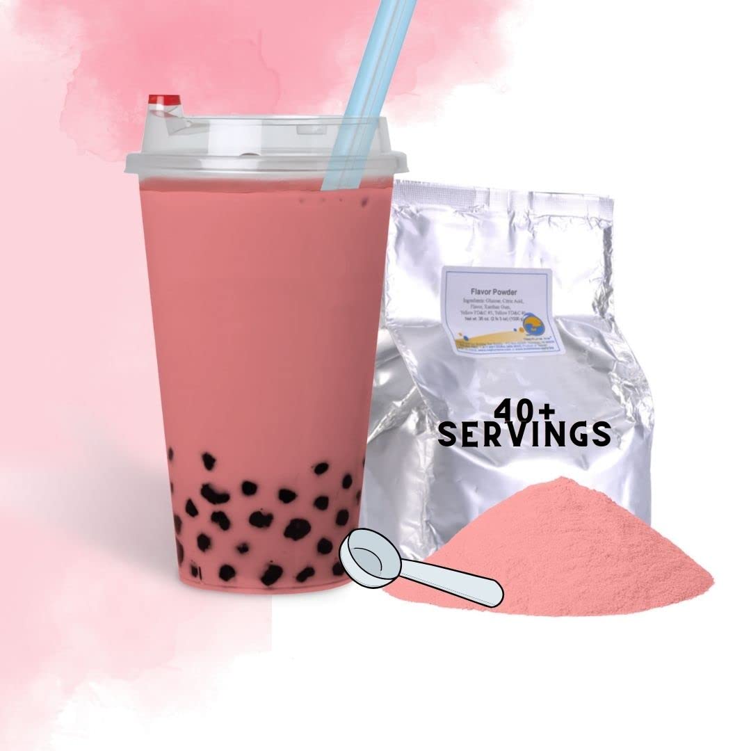 Premium Bubble Tea Powder Variety Pack - 2 Bags (80-90 Servings) for Tapioca Pearls, Fruit Milk Tea & Brown Sugar Boba - Instant Flavored Drink Mix - Perfect for Home Cafes, Parties & DIY Bubble Tea Shops - WATERMELON Flavor